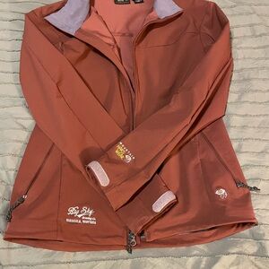 Rust colored hard shell-mountain hardwear-women’s M